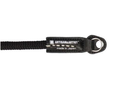 Artisan&Artist ACAM-301A Silk Cord Strap With Ring Attachment 980mm Black 絲質編織相機背帶 (黑色)