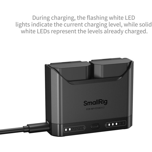 SmallRig 5489 NP-FZ100 Camera Battery Double Bay Charger