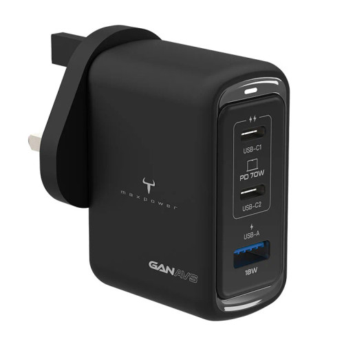 牛魔王 Maxpower GN70XAV 70W 3位 GaN USB Charger 充電器