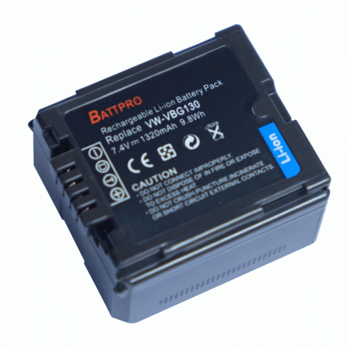 BattPro Panasonic VW-VBG130 攝錄機代用電池