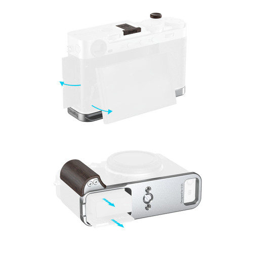SmallRig 6236 L-Shaped Mount Plate with Ebony Wooden Handle for FUJIFILM X-E5 Silver L‑型快拆底板 image 4