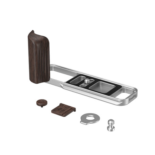 SmallRig 6236 L-Shaped Mount Plate with Ebony Wooden Handle for FUJIFILM X-E5 Silver L‑型快拆底板 image 6