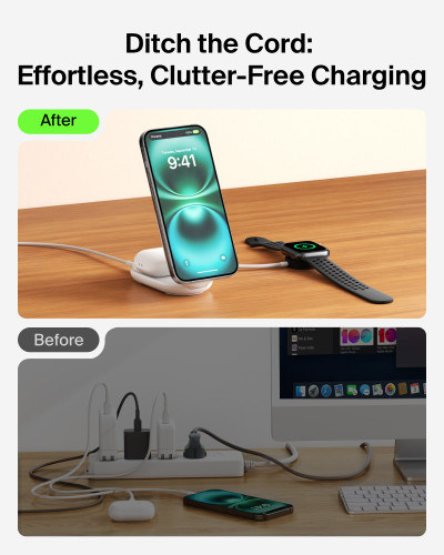 Belkin UltraCharge Qi2 25W 2合1摺疊磁吸充電器 (Black) 圖片 9