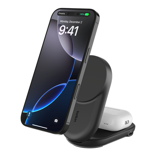 Belkin UltraCharge Qi2 25W 2合1摺疊磁吸充電器 (White) 圖片 2