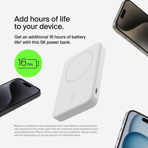 Belkin BoostCharge Pro Qi2 15W 10000mAh 磁吸流動充電器 (Black) 圖片 3
