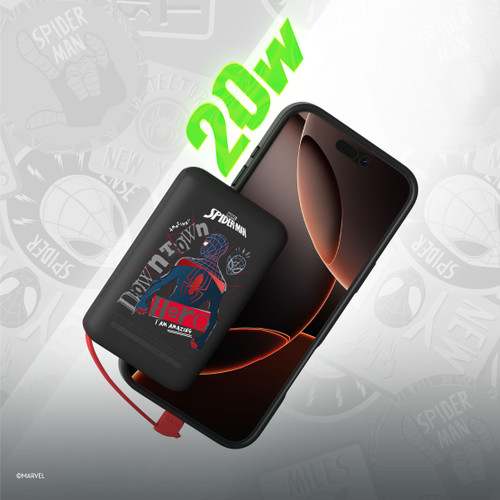Belkin BoostCharge 10000mAh Marvel 流動充電器連內置線 (Spider-Man) 圖片 4