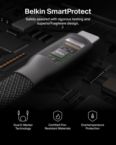 Belkin BoostCharge Pro 240W 磁吸 USB-C 充電線 1M (Black) 圖片 6
