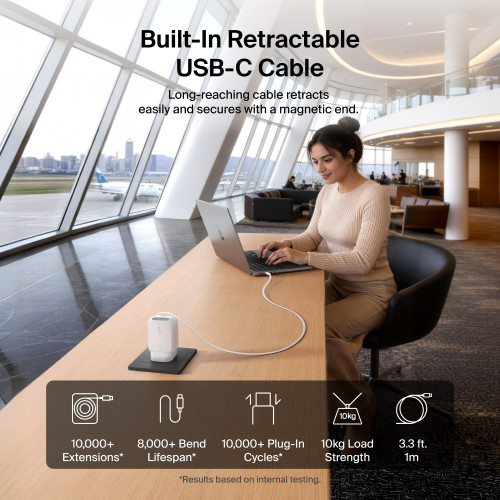 Belkin UltraCharge 67W 伸縮線 GaN 充電器 (White) 圖片 5