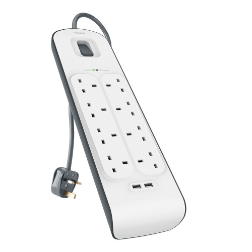 Belkin 8位防雷保護拖板（2個 USB-A｜2.4A｜2米） 圖 4
