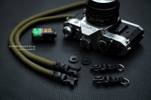 A-MoDe FCSC-AG 9mm Quick Release Buckle Rope Camera Strap 100cm 快拆扣登山繩相機帶 (軍綠色) 圖片 6