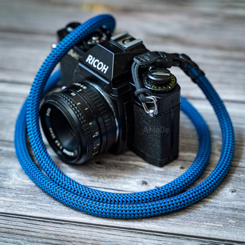 A-MoDe FCSC-B/B 10mm Quick Release Buckle Rope Camera Strap 100cm 快拆扣登山繩相機帶 (藍黑) 圖片 1
