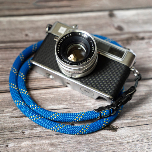 A-MoDe FCSC-BY 11mm Quick Release Buckle Rope Camera Strap 100cm 快拆扣登山繩相機帶 (藍黃) 圖片 2
