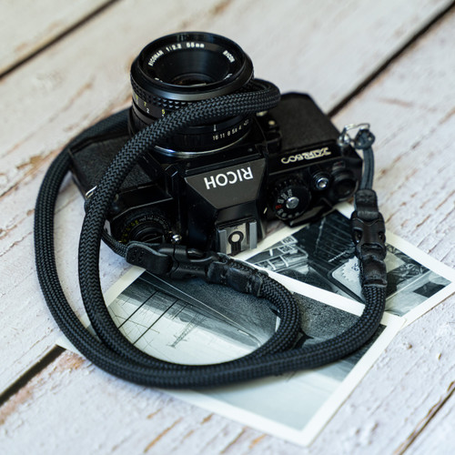 A-MoDe FCSC-BL 9mm Quick Release Buckle Rope Camera Strap 120cm 快拆扣登山繩相機帶 (黑色) 圖片 1