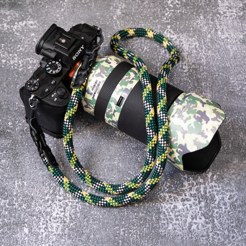 A-MoDe FCSC-GC 10mm Quick Release Buckle Rope Camera Strap 120cm 快拆扣登山繩相機帶 (綠色迷彩) 圖片 2