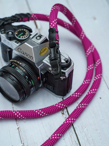 A-MoDe FCSC-BY 11mm Quick Release Buckle Rope Camera Strap 120cm 快拆扣登山繩相機帶 (藍黃) 圖片 10