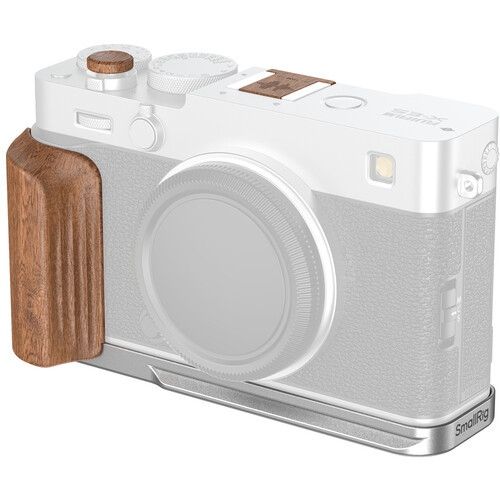 SmallRig 5984 L-Shaped Mount Plate with Wooden Handle for FUJIFILM X-E5 Silver L型快拆底板 (銀色)