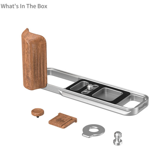 SmallRig 5984 L-Shaped Mount Plate with Wooden Handle for FUJIFILM X-E5 Silver L型快拆底板 (銀色)
