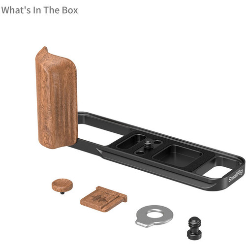 SmallRig 5985 L-Shaped Mount Plate with Wooden Handle for FUJIFILM X-E5 Black L型快拆底板 (黑色)