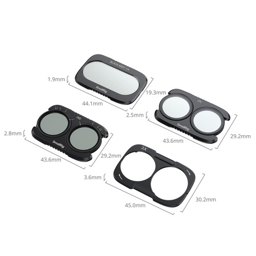 SmallRig 6477 Split Filter Kit for DJI Osmo Pocket 4P (VND1-5 + 1/4 Black Diffusion + CPL) 分體式濾鏡套裝