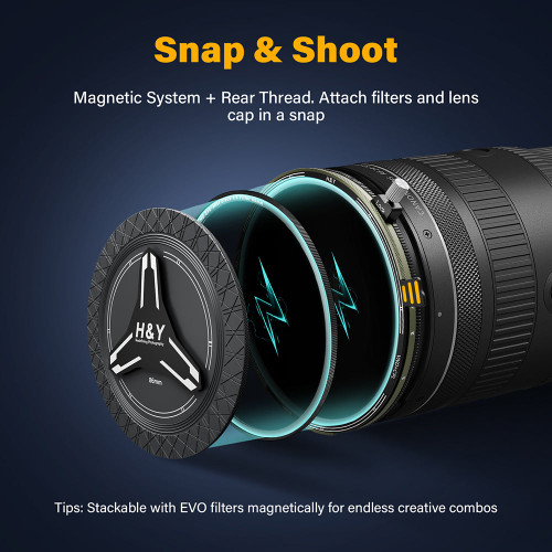 H&Y HD Nova-Series Magnetic Variable ND3-32 + CPL Filter 可調式減光偏光鏡 (82mm) official image 08
