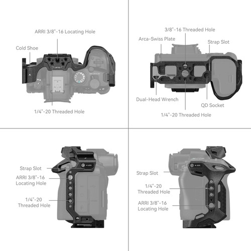 SmallRig 4161 Black Mamba Cage for Canon EOS R6 Mark III / R6 II 相機套籠 official image 3