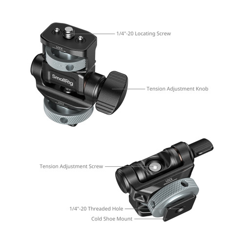 SmallRig 6313 Monitor Support for Horizontal & Vertical Shooting with Cold Shoe Mount 監視器支架 official image 6