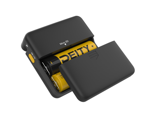 Deity PR-2 電池倉、兩粒 AA 電池及 microSD 卡槽