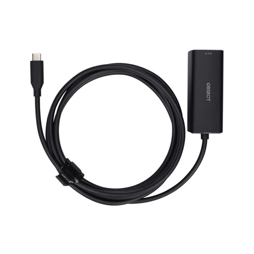 OBSBOT USB-C to Ethernet Adapter for Tail Air cable and adapter view
