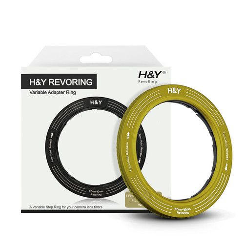 H&Y Filter RevoRing Mark II 67-82mm Variable Adapter for 82mm Filters Yellow 可調口徑轉接環 official main image