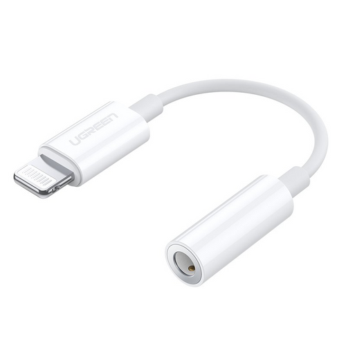 Ugreen 綠聯 Apple Lightning 至 3.5mm TRRS 白色轉接線