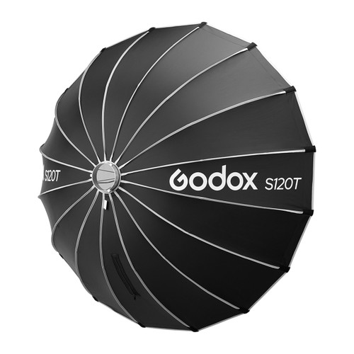 Godox 神牛 S120T 120cm 傘式快開柔光箱背面及 Bowens 接環展示