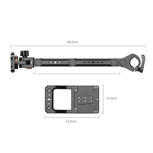 SmallRig 6257 支架尺寸及 VESA 安裝板