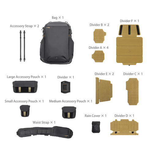SmallRig 6521 攝影背囊包裝內容