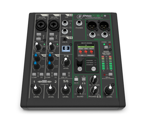 Mackie ProFX6v3+ - ProFX6v3+ top slant image