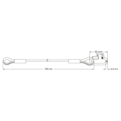 Kupo SW-03-B 100cm Safety Wire 4.8mm 安全線 (黑色) official product image 2