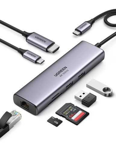 Ugreen 綠聯 CM512 Revodok 107 USB-C Hub 7合1多功能轉接器