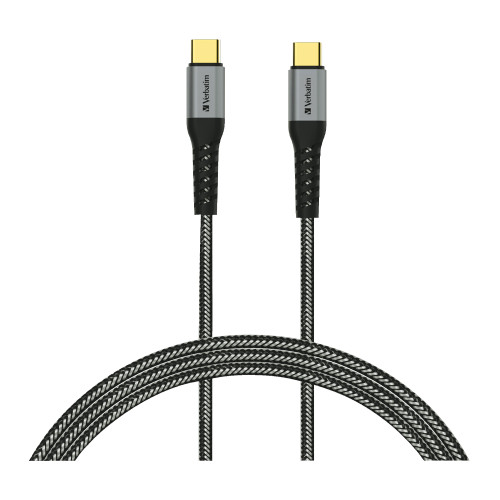 Verbatim 66066 Tough Max USB-C 至 USB-C 充電線 2m - 太空灰