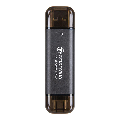 Transcend 創見 ESD310 USB-A／USB-C 雙接頭外置 SSD - 1TB 黑色