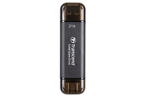 Transcend 創見 ESD310 USB-A／USB-C 雙接頭外置 SSD - 2TB 黑色