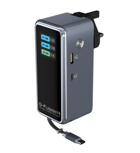 EGO E-Fusion 4 15000mAh 外置電源連旅行充電器 - 黑色