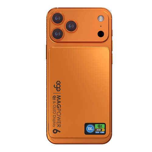 EGO MagPower 6 10000mAh Qi2.2 磁吸外置電源 - 橙色