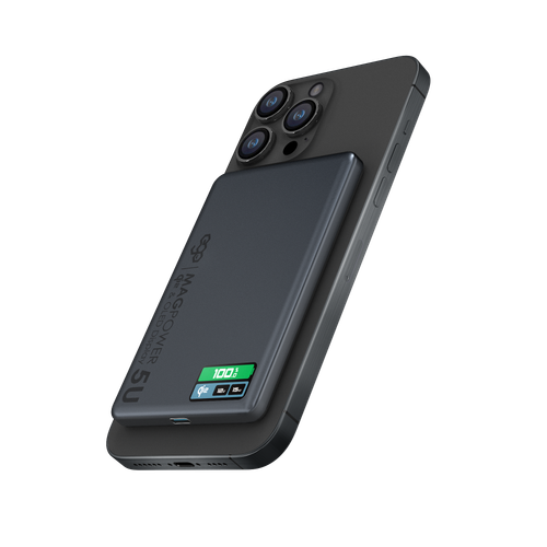 EGO MagPower 5U 5000mAh Qi2 磁吸外置電源 - 灰色