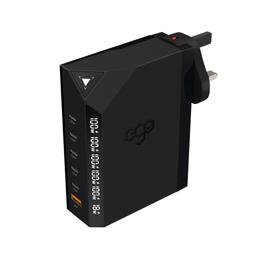 EGO Exinno+ 180W 6口 USB 充電器 - 黑色
