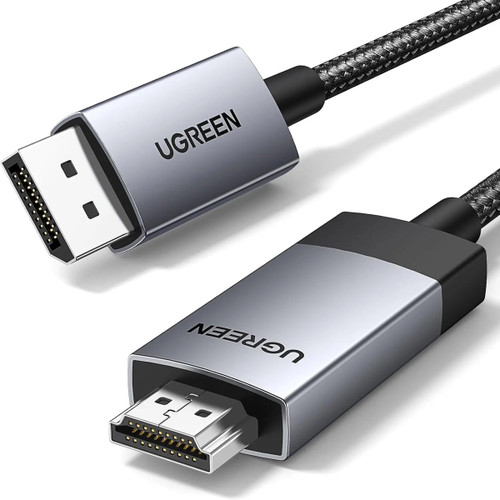 Ugreen 綠聯 DP119 DisplayPort to HDMI Cable 4K 編織影音線 1M
