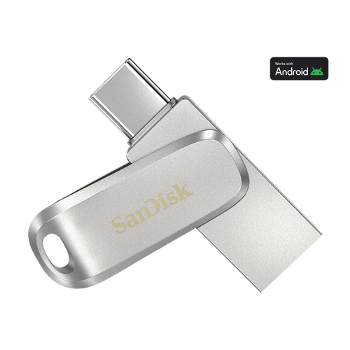 SanDisk Ultra Dual Drive Luxe 銀色 USB-A／USB-C 雙接頭隨身碟