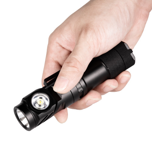WUBEN L1 2000 流明雙光源旋轉頭電筒 - 黑色／OSRAM P9 — 官方產品圖片 07