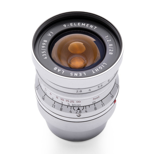 Light Lens Lab 28mm f/2.8 Nine Element Leica M 九枚玉鏡頭 - 銀色鍍鉻