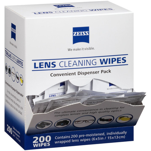 Zeiss Lens Cleaning Wipes 蔡司專業光學擦鏡紙 200片裝 Zeiss Lens Cleaning Wipes 蔡司專業光學擦鏡紙 200片裝
