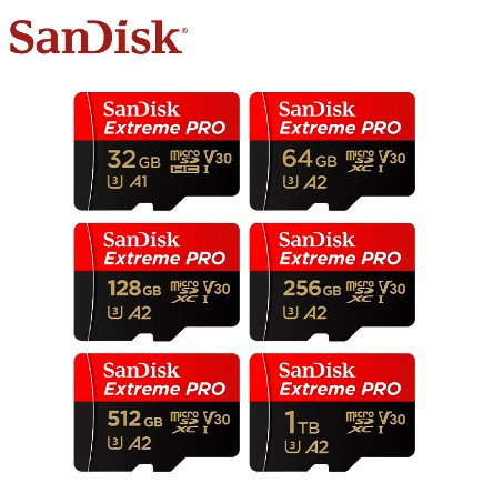 SanDisk Extreme Pro A2 V30 U3 UHS-I microSDXC 記憶卡