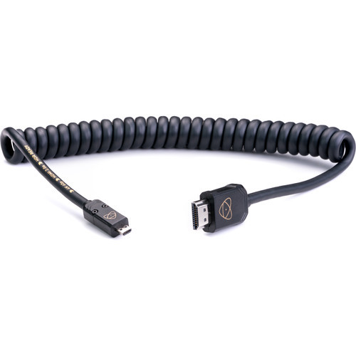 Atomos AtomFLEX HDMI (Type-A) Male to Micro-HDMI (Type-D) Male Coiled Cable (16 to 32") ATOM4K60C2